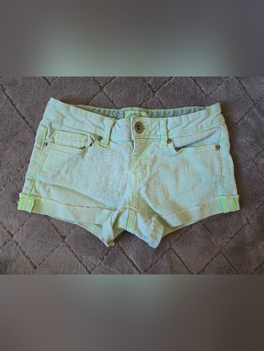 Aeropostale Mint Green Denim Short Shorts